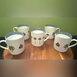 Good Earth Tea Mugs - Periyar Pattern Set of 5
